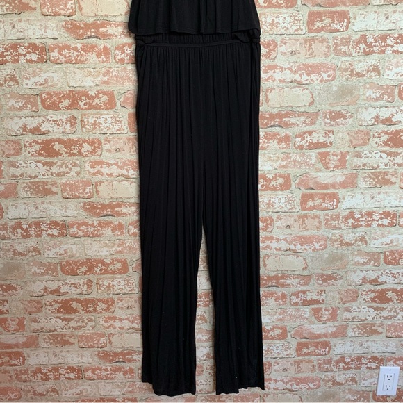 BB DAKOTA Black Jumpsuit XL Knit Halter Elastic Waist EVEREVE - Picture 5 of 7
